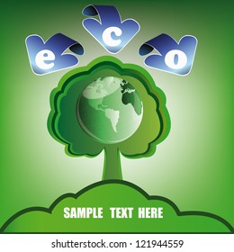 Ecology concept.Abstract background.Vector illustration eps10