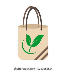 Ecology concept,eco-friendly fabric bag ideas.Vector illustration