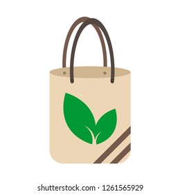Ecology concept,eco-friendly fabric bag ideas.Vector illustration