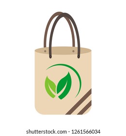 Ecology concept,eco-friendly fabric bag ideas.Vector illustration