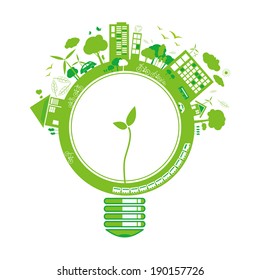 Save World Clean Energy Concept Stock Vector (Royalty Free) 270542483