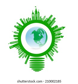 Ecology concepts design on white background