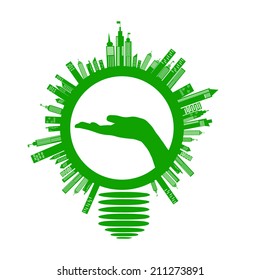Ecology concepts design on white background