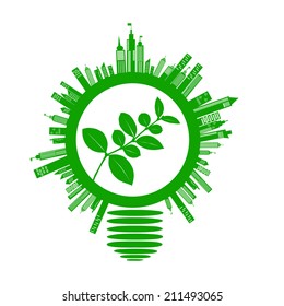 Ecology concepts design on white background