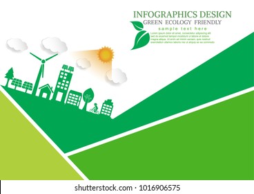 Ecology connection  concept background . Vector infographic illustration