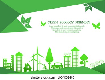 Ecology connection  concept background . Vector infographic illustration