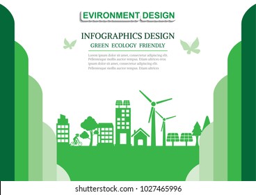 Ecology connection  concept background . Vector infographic illustration
