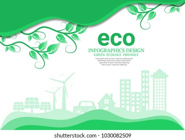 Ecology connection concept background . Vector infographic illustration