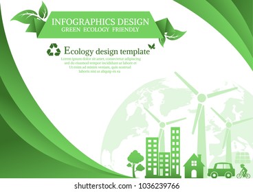 Ecology connection  concept background . 

Vector infographic illustration