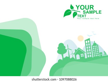 Ecology connection  concept background . Vector infographic illustration