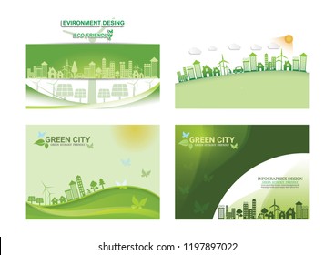 Ecology connection  concept background . Vector infographic illustration
