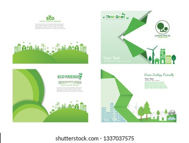 Ecology connection  concept background . Vector infographic illustration