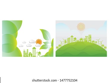 Ecology connection  concept background . Vector infographic illustration