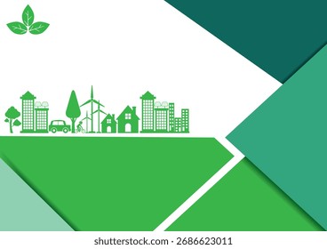 Ecology connection  concept background . Vector infographic illustration