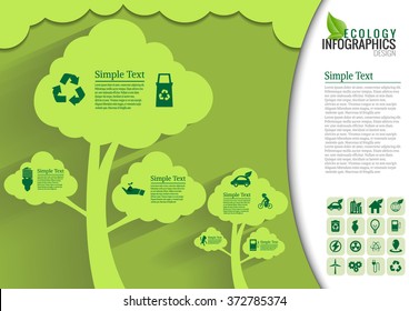 Ecology connection concept background .Vector infographic illustration
