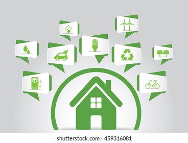 Ecology connection  concept background . Vector infographic illustration