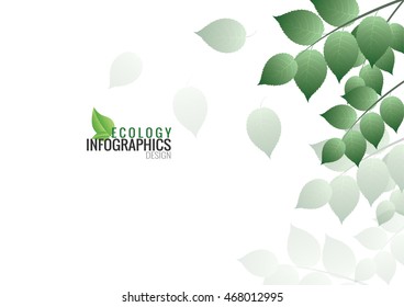 Ecology connection concept background .Vector infographic illustration