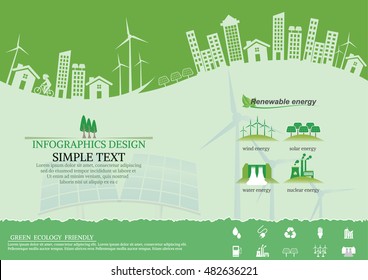 Ecology connection  concept background . Vector infographic illustration