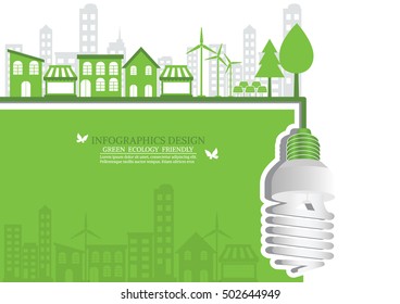 Ecology connection  concept background . Vector infographic illustration
