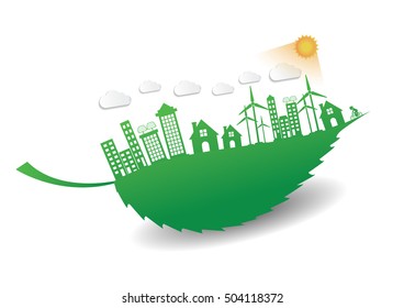 Ecology connection  concept background . Vector infographic illustration
