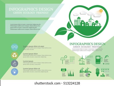 Ecology connection  concept background . Vector infographic illustration