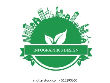 Ecology connection  concept background . Vector infographic illustration