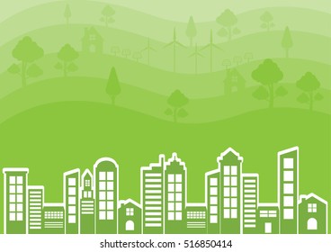 Ecology connection  concept background . Vector infographic illustration