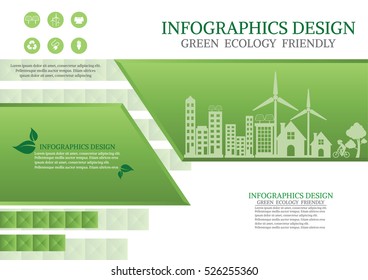 Ecology connection  concept background . Vector infographic illustration