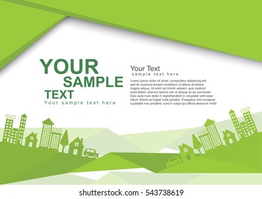 Ecology connection  concept background . Vector infographic illustration
