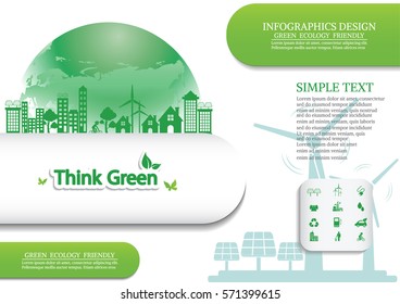 Ecology connection  concept background . Vector infographic illustration