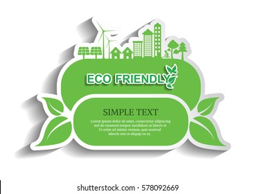 Ecology connection  concept background . Vector infographic illustration
