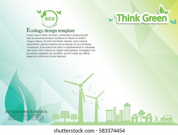 Ecology connection  concept background . Vector infographic illustration