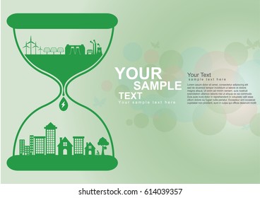 Ecology connection  concept background . Vector 

infographic illustration