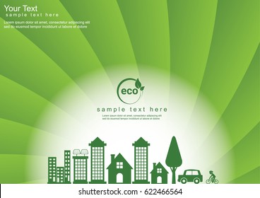 Ecology connection  concept background . Vector infographic illustration
