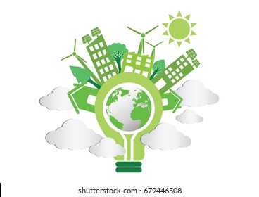 Ecology connection concept background . Vector infographic illustration