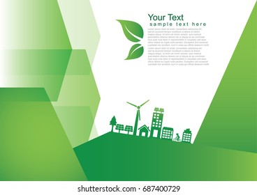 Ecology connection  concept background . Vector infographic illustration