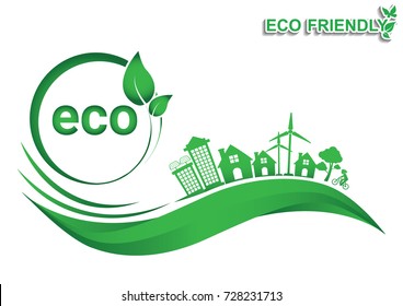 Ecology connection  concept background . Vector infographic illustration