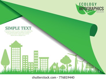 Ecology connection concept background 

.Vector infographic illustration
