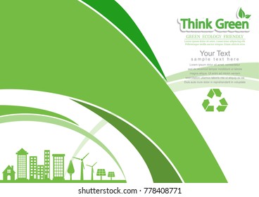 Ecology connection concept background .Vector infographic illustration

