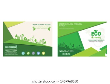 Ecology connection electrical plug concept background . Vector infographic illustration