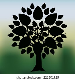 Ecology design blur white background, vector illustration
