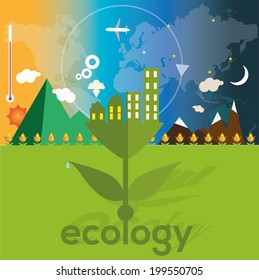ecology  design concept illustration