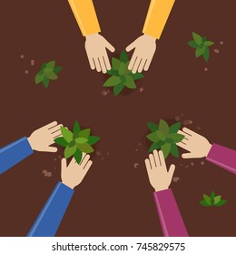Ecology design concept . Vector illustration.
