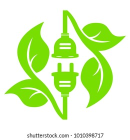 Ecology design on white background. Vector illustration.