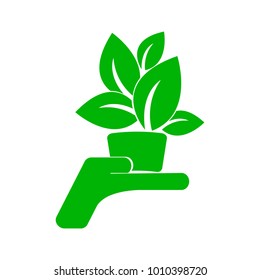 Ecology design on white background. Vector illustration.