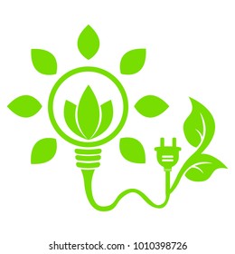 Ecology design on white background. Vector illustration.