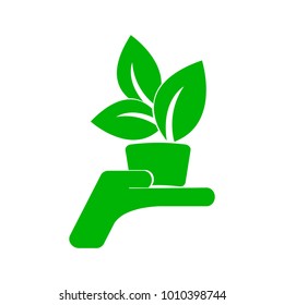 Ecology design on white background. Vector illustration.