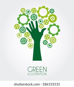 Ecology design over background, vector illustration