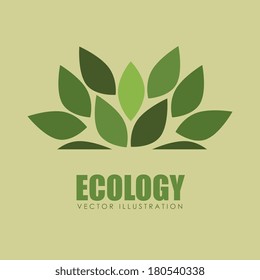 ecology design over  beige background vector illustration 