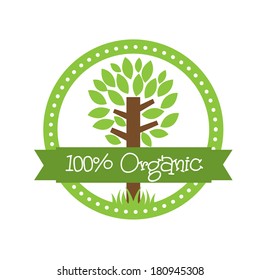 ecology design over beige  background vector illustration